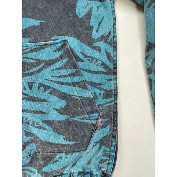 Warriors Of Radness Lightweight Hooded Jacket Men Small Blue Black - Picture 2 of 6